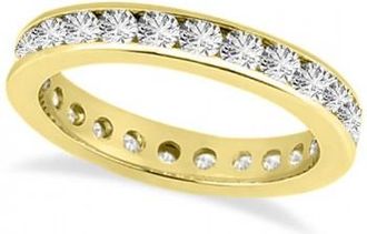 Allurez Channel-Set Diamond Eternity Ring Band 14k Yellow Gold (1.75 ct)
