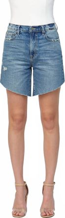 Hidden Jeans Womens Logan Dad Shorts In Medium Blue