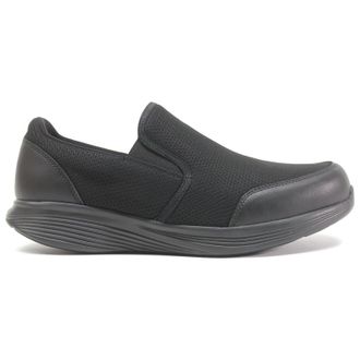 Mbt Modena De Acacia Slip On Textile Leather Mens Slip On Shoes - Black - Size:UK 10.5