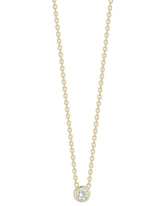 Sphera Milano 14K Over Silver Cz Necklace