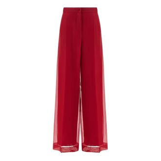 Max Mara MxeOlivi Trousers - female - Max Mara - Wide Trousers - Red - XS - Trousers