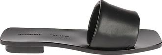 Liviana Conti Schoenen, Dames, Zwart, 39 EU, Leer, Lage leren sandalen