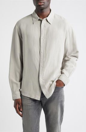 Frame Denim Classic Front Snap Shirt in Light Stone at Nordstrom, Size X-Large