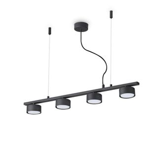 Netlighting Minor Indoor 4 Lights Ceiling Linear Pendant Lamp Black