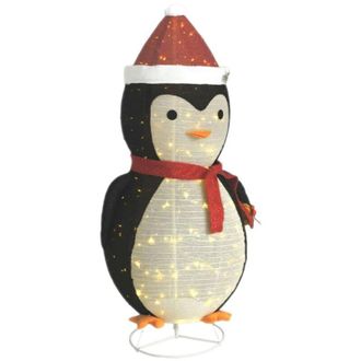 vidaXL Ping&uuml;ino De Navidad Decorativo Con Led Tela Lujosa 180 Cm Vidaxl