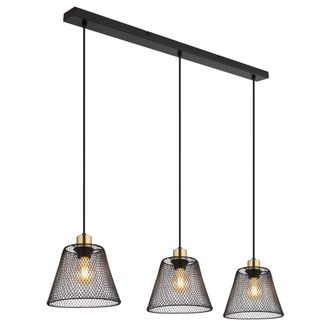 Globo Lighting L&aacute;mpara Colgante - Baku - Negro - Metal - Gran L&aacute;mpara De