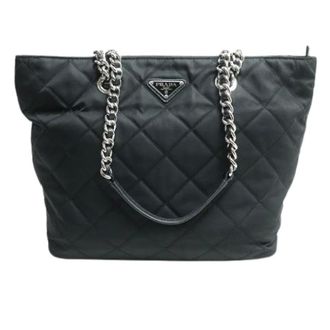 Prada Pre-owned Tote Bags, female, Black, Size: ONE SIZE Pre-owned Vintage Nylon Tote Bag