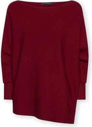 Elena Miro Viscose Sweater met Bootneck - Dames - Ronde hals truien - Rood - 3XL - Polyester - Truien & Vesten