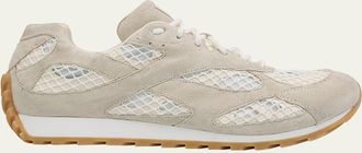 Bottega Veneta Orbit Suede Mesh Runner Sneakers