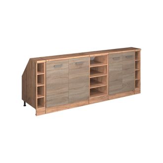 Vicco Armario De Cocina Para Techo Inclinado R-line, Sonoma, 210 Cm Lote De 5 Carcasas De Armario 60 Cm De Profundidad, Vicco