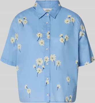 0039 Italy 0039 Italy Relaxed Fit Freizeithemd mit floralem Allover-Print Modell Bea in Bleu, Gr&ouml;&szlig;e XXL