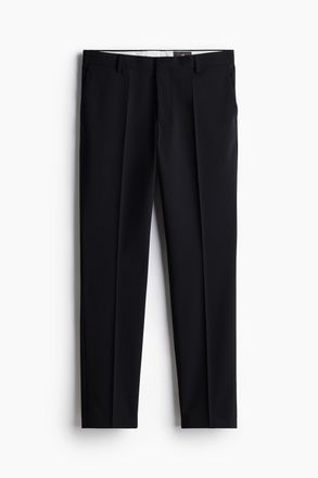 H&M Anzughose aus Wollmix in Slim Fit - Schwarz