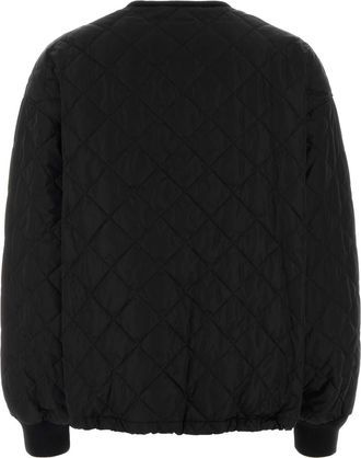 Prada Womens Black Polyester Jacket Nero Giubbini
