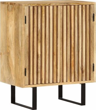 vidaXL Aparador Con 2 Puertas Madera Maciza De Mango 55x35x70 Cm Vidaxl