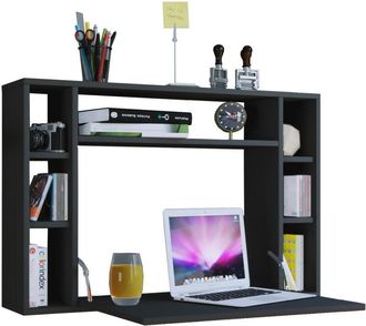 ebuy24 Ebuy24 - vcm Tavolo da computer appeso Tavolo pieghevole Scrivania da parete Dimensioni ca. a. 60 x l. 90 x t. 20 cm Scrivania - Wandila (Nero)