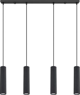 Sollux Lighting L&aacute;mpara colgantes negro aluminio alt. 120 cm