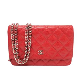 Chanel Pre-owned Vintage Schoudertas - Dames - Pre-owned - Rood - Maat: ONE Size Leer