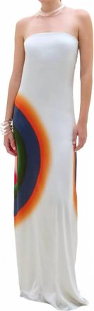 Silvia Tcherassi Pre-Loved Bahiana Dress In Silver /multi