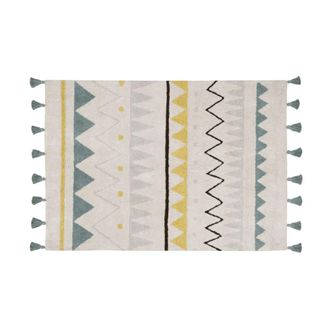 Lorena Canals Alfombra de algod&oacute;n azul beige 140 x 200