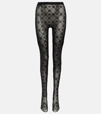 Marine Serre Crescent Moon jacquard tights