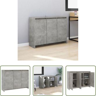 vidaXL vidaXL Credenza con ante - Credenza Grigio Cemento 102x33x75 cm in Truciolato