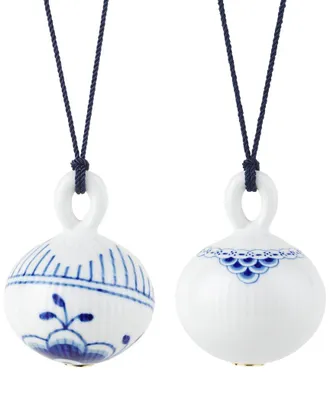 ROYAL COPENHAGEN 2Pc Fluted Mega & Princess Bauble Set
