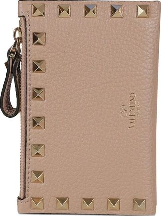 Valentino Garavani Accessoires, Dames, Roze, ONE Size, Rockstud Portemonnee en Kaarthouder