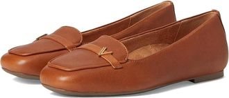 Vionic Womens Vionic Hayes Flats Brown Leather Square Toe Loafer Shoes HAWK1876