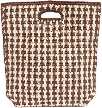 A.L.C. Rori Woven Straw Tote Bag in Chocolate/Ivory at Nordstrom Rack