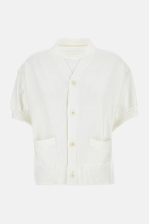 sacai Cardigan In Denim E Maglia