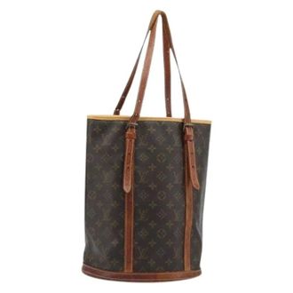 Louis Vuitton Pre-owned Bucket Bags, female, Brown, Size: ONE SIZE Pre-owned Monogram Bucket GM