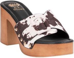 Good Choice Shoes York Buckle Platform Mule in Cow Print at Nordstrom Rack, Size 7.5
