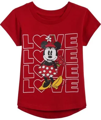 Disney Minnie Mouse Short Sleeve T-Shirt in Minnie Scarlet Red at Nordstrom, Size 10-12