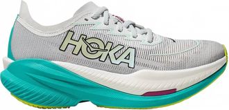 Hoka One One Womens Mach X 2 Running Shoes In Frost/electric Aqua