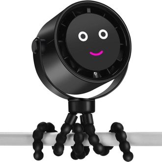OEM Ventilador Port&aacute;til Para Cochecito Con Pantalla Lcd De 5000 Mah, 5 Velocidades, Rotaci&oacute;n De 360&deg;, Clip Para Tr&iacute;pode, Bater&iacute;a De Larga Duraci&oacute;n Para Co