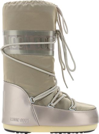 Moon Boot Womens Icon Glance Knee-High Boots Platinum Upper: Polyester