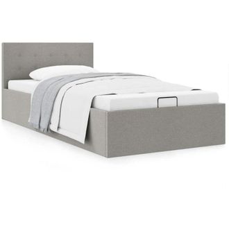 vidaXL Giroletto Idraulico Contenitore Grigio Chiaro Tessuto 100x200cm - Vidaxl