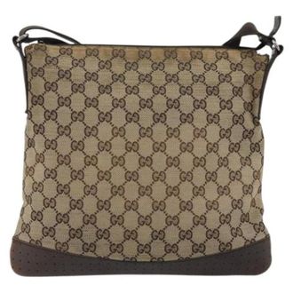 Gucci Vintage, unisex, Beige, ONE Size, Leer, Pre-owned Cross Body Bag