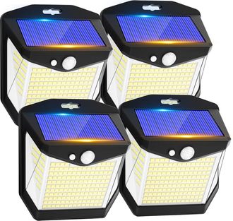 OEM L&aacute;mpara Solar Exterior Con Sensor De Movimiento - 248 Led, Resistente Al Agua Ip65, &Aacute;ngulo De Haz De 270&deg;, Inal&aacute;mbrica, Para Jard&iacute;n O Exteriores (jueg