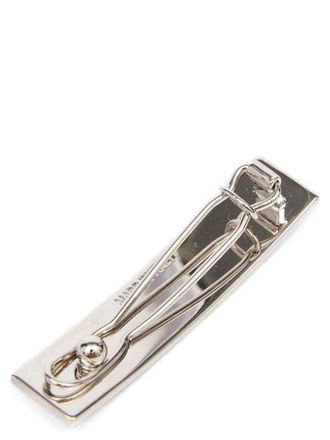 Maison Margiela Engraved Numeric Brass Hair Clip - Silver
