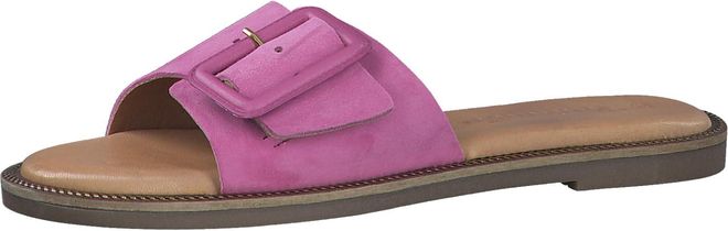 Tamaris Damen Pantolette 1-27507-42 – Aus Leder, Mit Schließe, Absatz 4,5 Cm (weit)