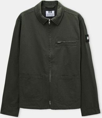 Weekend Offender Mens Caleb Service Overshirt in Green - Size X-Small