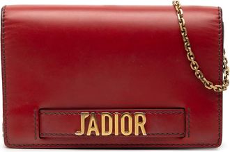 Dior Pre-owned Dior Calfskin J Adior Wallet On Chain 12 MA 0127
