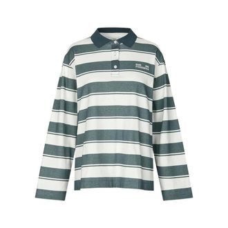 Baum Und Pferdgarten Overhemden, Dames, Blauw, M, Katoen, Jeanni Polo Top