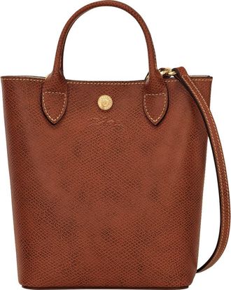 Longchamp Épure North/South Leather Top Handle Tote in Brown at Nordstrom