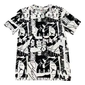 Nike Jordan Mens Air Jordan Graffiti Full Print Pullover Round Neck Short Sleeve Black White T-Shirt DA9878-010
