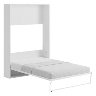 Vente-Unique Letto estraibile 140 x 200 cm Apertura verticale manuale Bianco - MALINA II