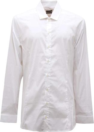Patrizia Pepe Slim Fit Stretch Overhemd Wit Model - Heren - Zakelijke Overhemden - Wit - 2XL - Overhemden