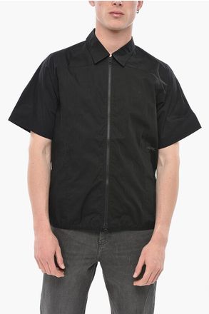 GR10K Cotton Poplin Shirt with Two Pockets and Zip Closure size S