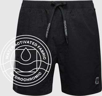 Psycho Bunny Mens Big And Tall Samos Hydrochromic Swim Trunk 001 BLACK / 2XLT